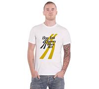 Bon Jovi T Shirt Slippery When Wet Band Logo Official Mens White XL