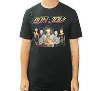 Bon Jovi T Shirt Tour 1984 Band Logo Official Mens Black M