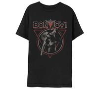 Bon Jovi Tee: Triangle Overlap - Large - Black - Unisex