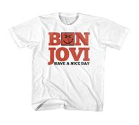 Bon Jovi Unisex-Child Have A Nice Day T-Shirt, Medium, White