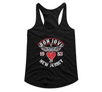 Bon Jovi - Womens Nj38 Racerback Tank Top, Small, Black