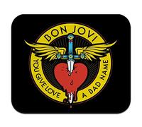 Bon Jovi You Give Love a Bad Name Low Profile Thin Mouse Pad Mousepad