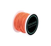 BON.MAR Coated Dyneema Line Sk75, 50 m Spool, Orange Grey Inserts, Diameter 1.5 mm