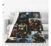 Bon Music Jovi Style Flannel Blanket Super Soft and Lightweight Blanket Suitable for Music Fans Room Decoration Blanket