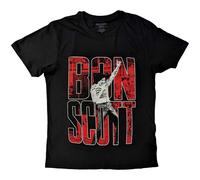 Bon Scott Big Type Logo T Shirt AC/DC Black L