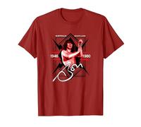 Bon Scott Lightning Singer T-Shirt, Men, Cranberry Red, 3X-Large