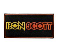 Rock Off officially licensed products Bon Scott Logo Woven Patch Accessory Size