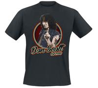 Bon Scott Retro Circle T-Shirt black 3XL