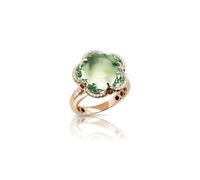 Bon Ton Dolce Vita Ring in 18ct Rose Gold with Prasiolite and Diamonds - Ring Size L