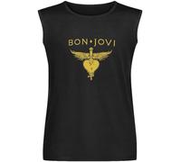 Bon X Jovi Gold Sleeveless T-Shirt Black Unisex Mens Vest Tank Tops Tee