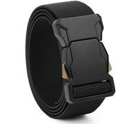 Bon4Extrao Tactical Belts for Men Quick Release, Heavy Duty Work Belt 1.5" Nylon Web Belt for Military, Hiking with Seatbelt Buckle