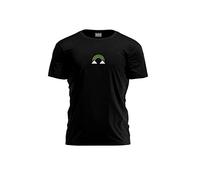 Bona Basics, Digital Print, Men's Basic T-Shirt, 100% Cotton, Black, Casual, Men's Tops, Size: XL, Black, XL