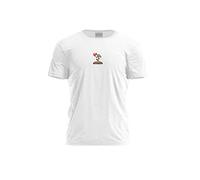 Bona Basics, Digital Print, Men's Basic T-Shirt, 100% Cotton, White, Casual, Men's Tops, Size: L, white, Large