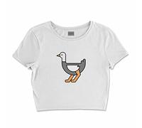 Bona Basics, Digital Print, Women's Basic T-Shirt, 100% Cotton, White, Casual, Women's Tops, Size: M, White