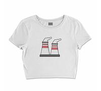 Bona Basics, Digital Print, Women's Basic T-Shirt, 100% Cotton, White, Casual, Women's Tops, Size: S, White