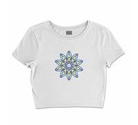 Bona Basics, Digitally Printed Women's Basic T-Shirt, 100% Cotton, White, Casual, Women's Tops, Size: L, White, L (Short)