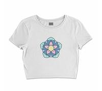 Bona Basics, Digitally Printed Women's Basic T-Shirt, 100% Cotton, White, Casual, Women's Tops, Size: M, White, M Short