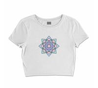 Bona Basics, Digitally Printed Women's Basic T-Shirt, 100% Cotton, White, Casual, Women's Tops, Size: M, White, M Short