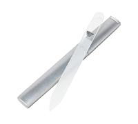 Bona Fide Beauty Czech Glass Nail File for Natural Nails, Single Crystal Nail File with Hardcase. Made in The EU. (Clear)