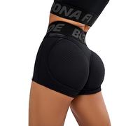 Bona Fide Premium Quality High Waist Biker Shorts for Women with Push Up - Womens Butt Lifting Shorts for Gym, Workout