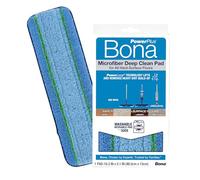 Bona OxyPower Microfibre Deep Cleaning Pad, for Wood and Hard-Surface Floors, fits Bona Family of Mops, 1 Count (Pack of 1), Blue/Green