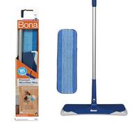 Bona Premium Microfibre Floor Mop Kit - Extra Large Adjustable Flat Mop - Incl. 1 Cleaning Pad