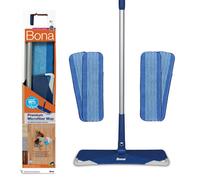 Bona Premium Telescopic Floor Mop Kit Incl. 4X Machine Washable Microfibre Cleaning Mop Pads