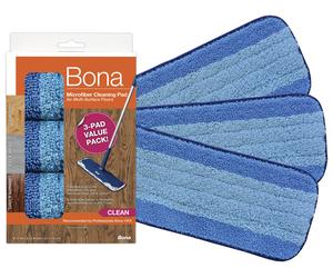 Bona Spray Mop Microfibre Cleaning Pad - Pack of 3