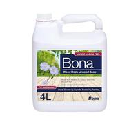 Bona Wood Deck Linseed Soap Decking Treatment for Wooden Decking, Outdoor Timber Protection and Maintenance, Natural Nordic Finish, 4L