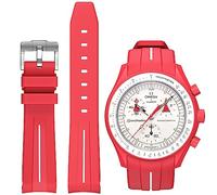BONACE Omega x Swatch MoonSwatch/Rolex Watch/SEIKO Watch Strap 20mm Silicone Replacement Strap for Omega X Swatch Moonswatch Speedmaster No Gap, 20 mm x 8.8 pulgadas, Stainless Steel Silicone, No