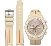 BONACE Strap for Omega x Swatch MoonSwatch Watch, 20mm Soft Rubber Curved No Gap Moonswatch Strap for Men & Women