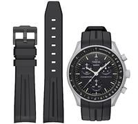 BONACE Strap for Omega x Swatch MoonSwatch Watch, 20mm Soft Rubber Curved No Gap Moonswatch Strap for Men & Women