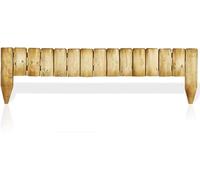 BONAFIDE 1M Wooden Garden Fence Log Roll Border Edging, Weather-Resistant Lawn Edging, Decorative Picket Fence for Flower Beds, Lawns, and Paths (1)