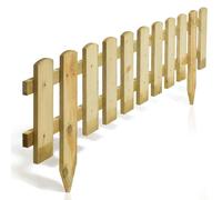 BONAFIDE 1PCS Wooden Picket Fence Panel Fencing Edge Border for Garden Backyard Grass Edging for Lawn Fixed Picket Fence Log Decorative 115CM