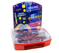BONAFIDE Arcade Game with 150 Coins and Battery Operated Launcher, Guided Coin Operated Toy for Kids