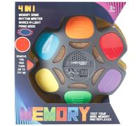 BONAFIDE Electronic Memory Game For Kids And Adults - Handheld Light Up Colour And Sound Toy - Classic Brain Training Puzzle Memory Challenge - Retro Reaction Game Improves Focus And Reflex Skills