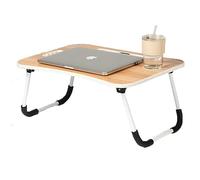 BONAFIDE Foldable Laptop Lap Desk with Cup Holder, Portable Bed Desk for Laptop, Laptop Bed Table With Foldable Legs & Cup Slot, Tray Table Stand Reading Holder Notebook Stand