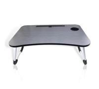 BONAFIDE Foldable Laptop Lap Desk with Cup Holder, Portable Bed Desk for Laptop, Laptop Bed Table With Foldable Legs & Cup Slot, Tray Table Stand Reading Holder Notebook Stand (BLACK)