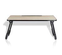 BONAFIDE Foldable Laptop Table, Walnut Laptop Stand Desk, Portable Lap Standing Desk, Multifunctional Folding Laptop Stand for Bed, Laptop Bed Tray for Working on Bed/Sofa