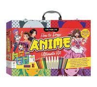 BONAFIDE How to Draw Anime Art Set for Kids - Complete Drawing Kit with 27 Pieces Carry Case - Graphite Pencils Dual Ended Markers Colouring Set - Creative Arts and Crafts Gift for Girls
