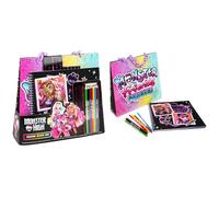 BONAFIDE Kids Fashion Design Craft Kit - Colour Your Own Bag Creative Art Set with Pencils Stencils Stickers - DIY Handbag Decorating Activity for Girls Arts and Crafts Gift