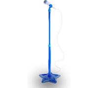 BONAFIDE Kids Microphone And Stand Set, Blue, Classic Style, Star Decor, MP3 Dock, 3.5mm Jack Connectivity