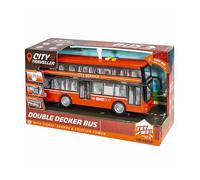 BONAFIDE London Double Decker Bus Toy Diecast Model Car With Light And Sound Openable Doors Pull Back Friction Powered City Tourist Routemaster 1:16 Scale Souvenir Gift