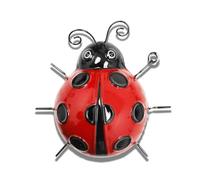 BONAFIDE Set Of 3 Metal Ladybird Garden Wall Art Décor Cute Handmade Ladybugs Live For Backyard Garden Lawn Porch Outdoor Decorations