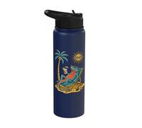 Bonaire Iguana on the Beach Stainless Steel Insulated Water Bottle