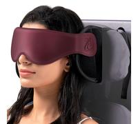 Bonairest Travel Pillow, Airplane Neck Pillow with 3D Eye Mask for Sleeping, Round Edge Plane Head Strap 360°Headrest Support for Long Flight, Stop Bobblehead, Travel Essential for Car Road Trip Red