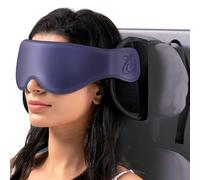 Bonairest Travel Pillow, Airplane Pillow with 3D Eye Mask for Sleeping, Round Edge Plane Head Strap 360°Headrest Support for Long Flight, Stop Bobblehead, Travel Essential for Car Road Trip Purple