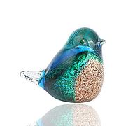 BONAKULA Glass Bird Figurine Handmade Blown Art Sculpture Animal Statue Collectible Desk Decoration Ornaments (1#)