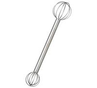 Bonalake Miso Muddler, Stainless Steel Dual-Head Miso Whisk for Soup, Sauce, and Batter, Japanese Kitchen Gadget, 7.87 inch Stirring Tool Mini Whisk Stainless Steel Mini