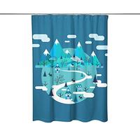 Bonamaison Anti-Mold, Waterproff Shower Curtain (150x200 cm) - Designed and Manufactured in Turkey